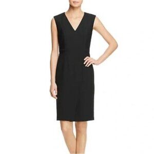 Eliza J Womens Black Sleeveless V-Neck Sheath Dress Size 2